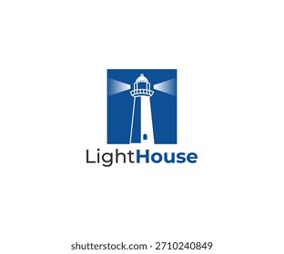 Diseño de logotipo de faro costero clásico