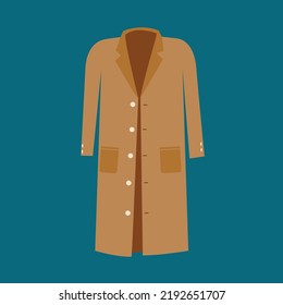 classic coat on a green background