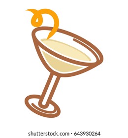 Classic cocktail with citron