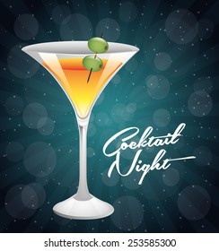 classic cocktail design, vector illustration eps10 graphic 