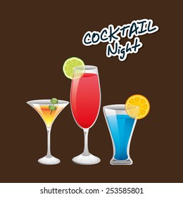classic cocktail design, vector illustration eps10 graphic 