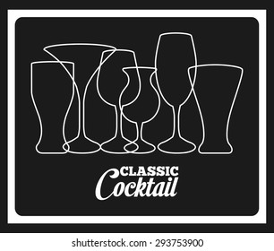 classic cocktail design, vector illustration eps10 graphic 