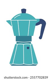 Classic coffee geyser maker vector illustration