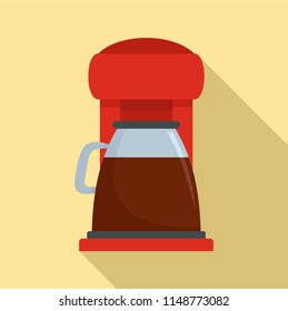 Classic coffee machine icon. Flat illustration of classic coffee machine vector icon for web design