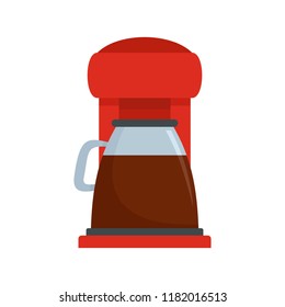 Classic coffee machine icon. Flat illustration of classic coffee machine vector icon for web design