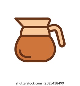 A classic coffee pot drink illustration