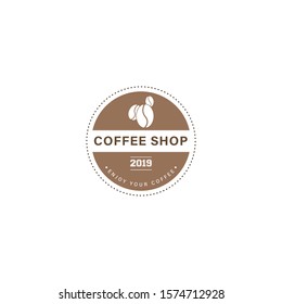 Classic coffee shop logo design template. Simple and elegant logo