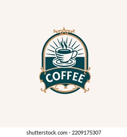 classic coffee shop logo template