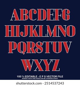 Classic college font. Vintage sport font in american style for football, baseball or basketball logos and t-shirt. Athletic department typeface, varsity style font. Vector