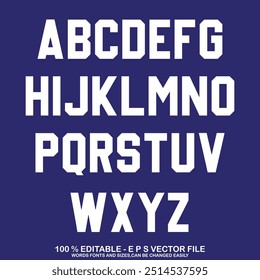 Classic college font. Vintage sport font in american style for football, baseball or basketball logos and t-shirt. Athletic department typeface, varsity style font. Vector