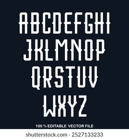 Fonte clássica da faculdade. Fonte esporte vintage em estilo americano para logotipos e camisetas de futebol, beisebol ou basquete. Tipo de face de departamento atlético, fonte de estilo varsity. Vetor