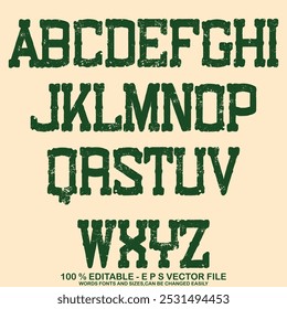 Classic college font. Vintage sport font in american style for football, baseball or basketball logos and t-shirt. Athletic department typeface, varsity style font. Vector
