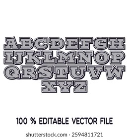 Classic college font. Vintage sport font in american style for football, baseball or basketball logos and t-shirt. Athletic department typeface, varsity style font. Vector
