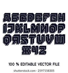 Classic college font. Vintage sport font in american style for football, baseball or basketball logos and t-shirt. Athletic department typeface, varsity style font. Vector