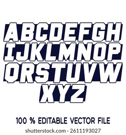 Classic college font. Vintage sport font in american style for football, baseball or basketball logos and t-shirt. Athletic department typeface, varsity style font. Vector