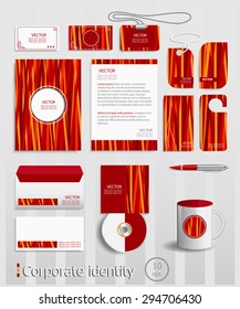 Classic color corporate identity template design. Business stationery