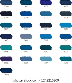 classic colors samples. Blue hues