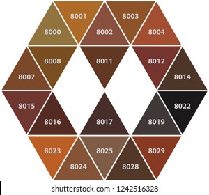 Classic colors samples. Brown hues