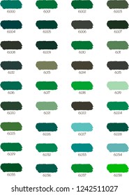 classic colors samples. Green hues