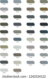 Classic colors samples. Grey hues