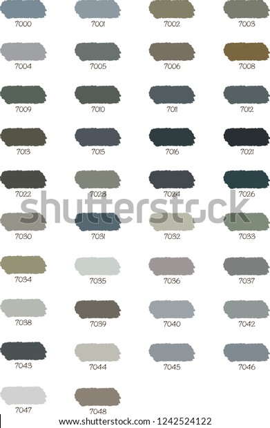 Classic Colors Samples Grey Hues Stock Vector (Royalty Free) 1242524122 ...