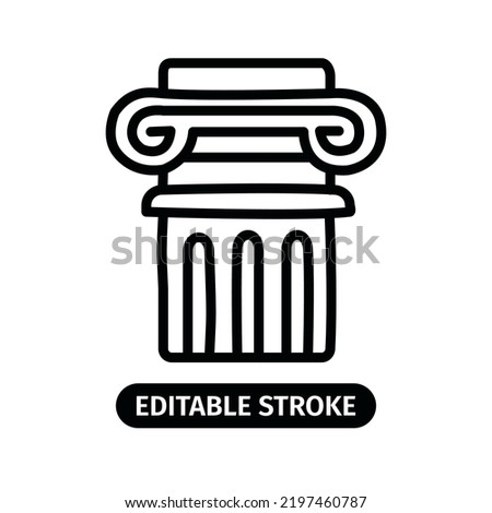 classic column icon editable stroke