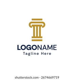 Modelo de design de logotipo de coluna clássico