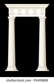 classic columns vector drawing