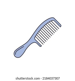Classic comb icon in color, isolated on white background 