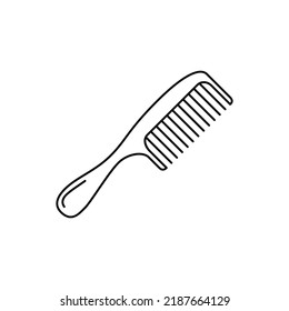 Classic comb icon in line style icon, isolated on white background