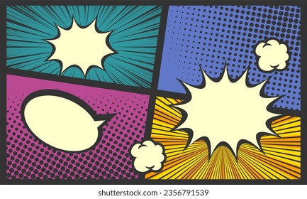 Classic comic cartoon pop art background