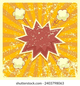 Classic comic retro template background. vector illustration