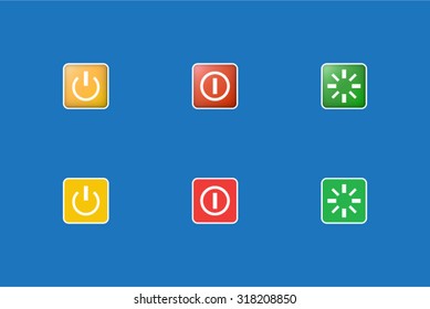 classic computer system icon symbol sign shutdown restart stand by