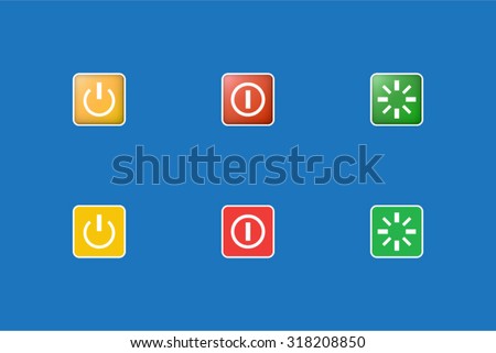 classic computer system icon symbol sign shutdown restart stand by