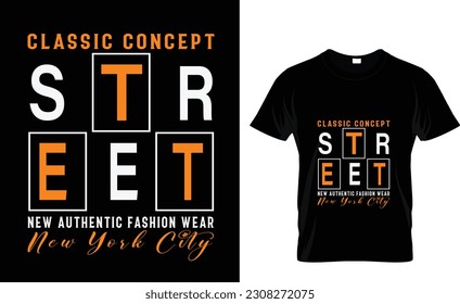 classic concept street new authentic fashion wear new York city t-shirt design 