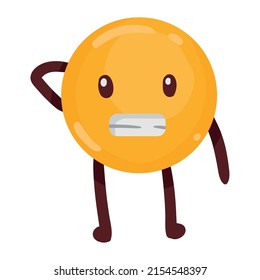classic concerned emoticon comic character