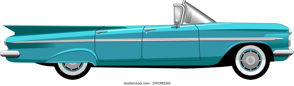Classic Convertible Car Side View