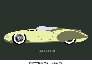 classic convertible car, side view of car, automobile, motor vehicle
