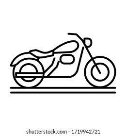 Classic copper bike side view icon outline vector