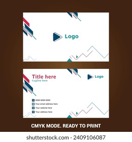 Classic corporate identity template design with shapes elegant professional business card | Color of business card template impress clients and colleagues | Branding template editable company card