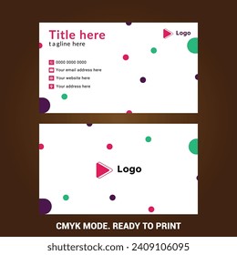 Classic corporate identity template design with shapes elegant professional business card | Color of business card template impress clients and colleagues | Branding template editable company card