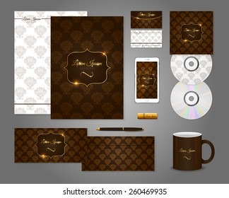 Classic corporate identity template design