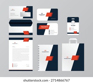 Diseño clásico de Plantilla de identidad corporativa. Maqueta de conjunto de papelería de negocios. Elegante gran conjunto de artículos de papelería de negocios. Identidad de marca. Plantilla estacionaria Corporativa. Listo para imprimir.