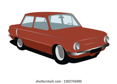 classic coupe car realistic vector illustration isolated