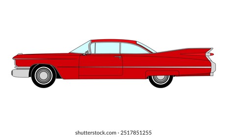 Clássico Coupe EUA Old-timer Retro Icon Vetor Crouse 