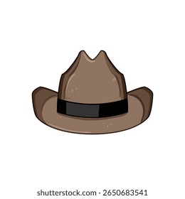 chapéu de cowgirl clássico desenho animado. ranch country, vaqueiro acessório, chapéus de sol clássico chapéu de cowgirl.