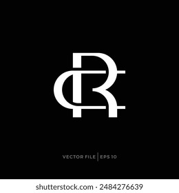 Classic CR RC letter initials logo design