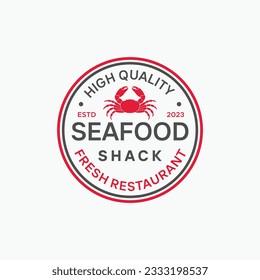 classic crab claws for seafood restaurant vintage retro logo design