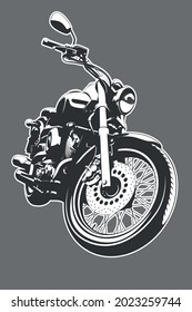 Classic crambler motorcycle. Motorbike cafe retro. Vintage custom.Vector illustration. Isolate.