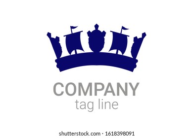 Classic Creative abstract symbol design vector template. Vintage Crown Logo Royal King Queen concept Logotype concept icon.